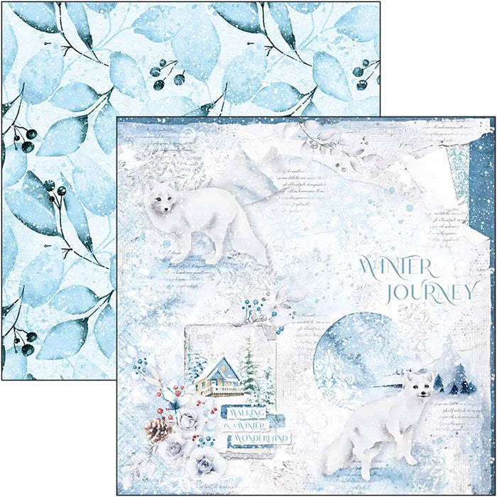 Ciao Bella - 8x8 Paper Pad - 12/Pkg - Winter Journey. With beautiful snowy images the Winter Journey collection has a cool color palette of ice blue and white perfect for your Winter projects and greeting cards. Available at Embellish Away located in Bowmanville Ontario Canada