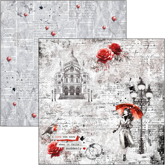 Ciao Bella - Pad 12x12 - 12/Pkg - Paris Je t’aime. “Paris Je t’aime” is an elegant and modern collection that celebrates Paris with a refined combination of white, black, and red details. Available at Embellish Away located in Bowmanville Ontario Canada.