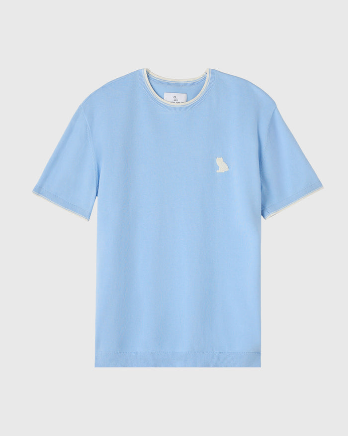 Classic Owl Sweater Tee - Light Blue