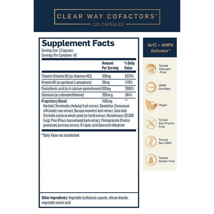 Clear Way Cofactors by Quicksilver Scientific