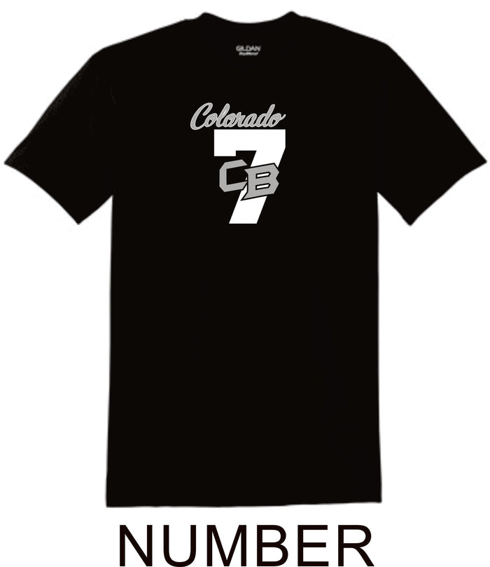 CO Baseball Basic Number Tee- Matte or Glitter