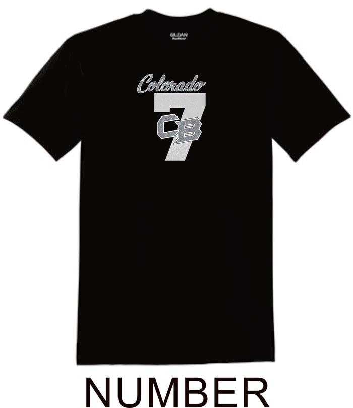 CO Baseball Basic Number Tee- Matte or Glitter