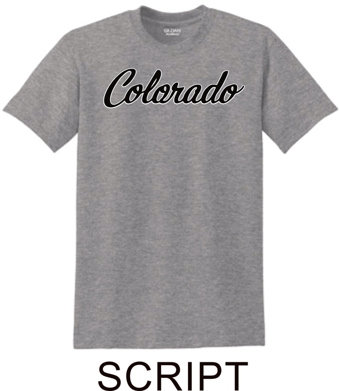 CO Baseball Basic SCRIPT Tee- Matte or Glitter