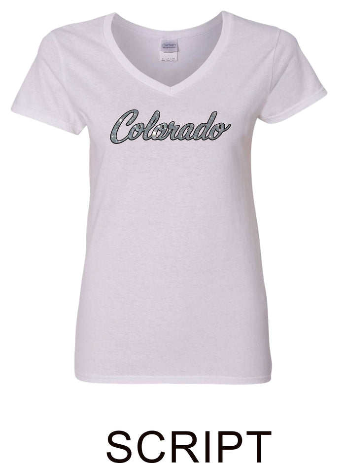CO Baseball Ladies Tee- 7 Designs- Matte or Glitter