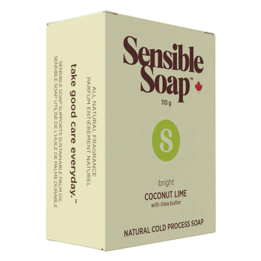 Box of Sensible Co. Coconut Lime Bar Soap 110g