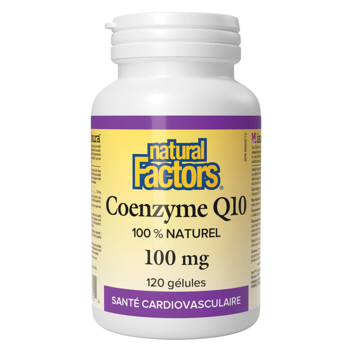 Bottle of Natural Factors Coenzyme Q10 100 mg 120 Softgels
