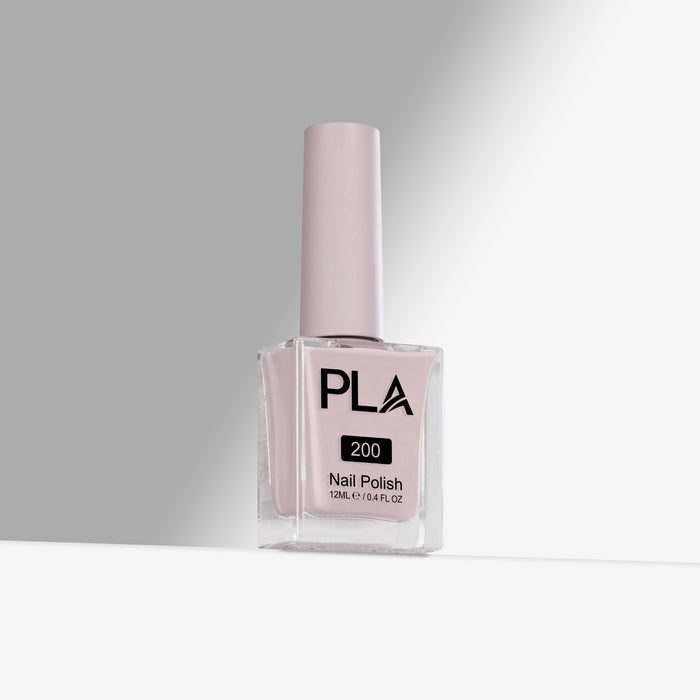 PLA nail polish bottle on a gray background