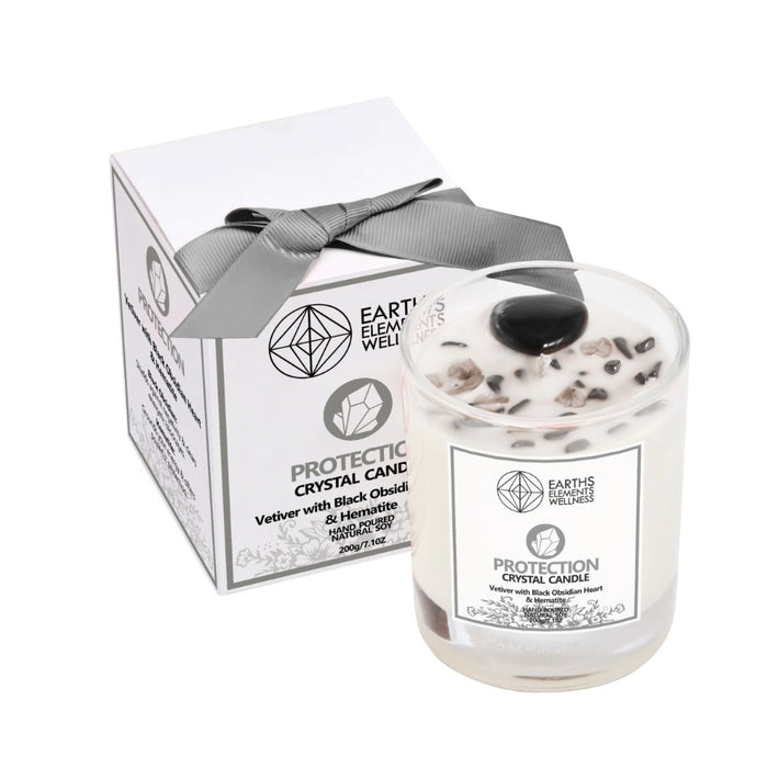 Protection Crystal Candle
