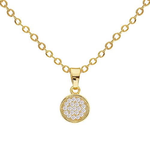 Cubic Zirconia Circle Pendant Necklace - ikatehouse