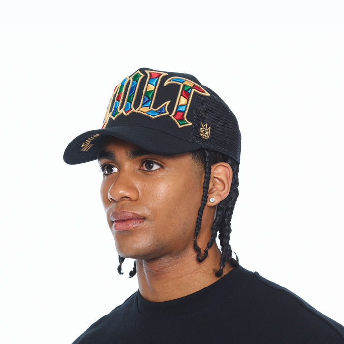 Cult of Individuality Black Stain Glass Trucker