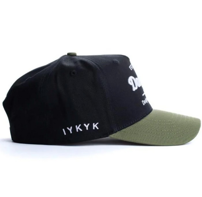 DAD GANG Black and Olive Horsepower Trucker