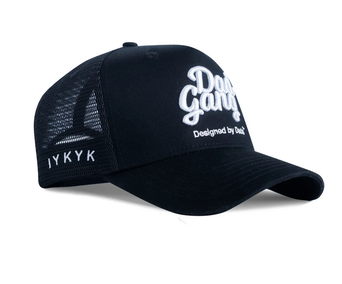 DAD GANG Black Mesh Back Trucker Hat