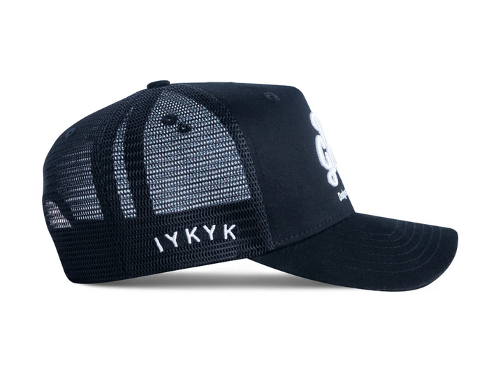 DAD GANG Black Mesh Back Trucker Hat