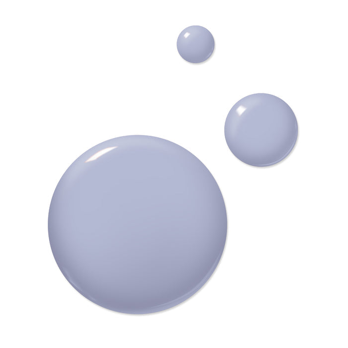 Three gray circular blobs of varying sizes with a glossy finish on a white background, reminiscent of the sleek appearance of LONDONTOWN's Dainty Daze nail polish.