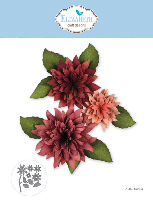 Elizabeth Craft - Metal Die - Dahlia. Available at Embellish Away located in Bowmanville Ontario Canada.