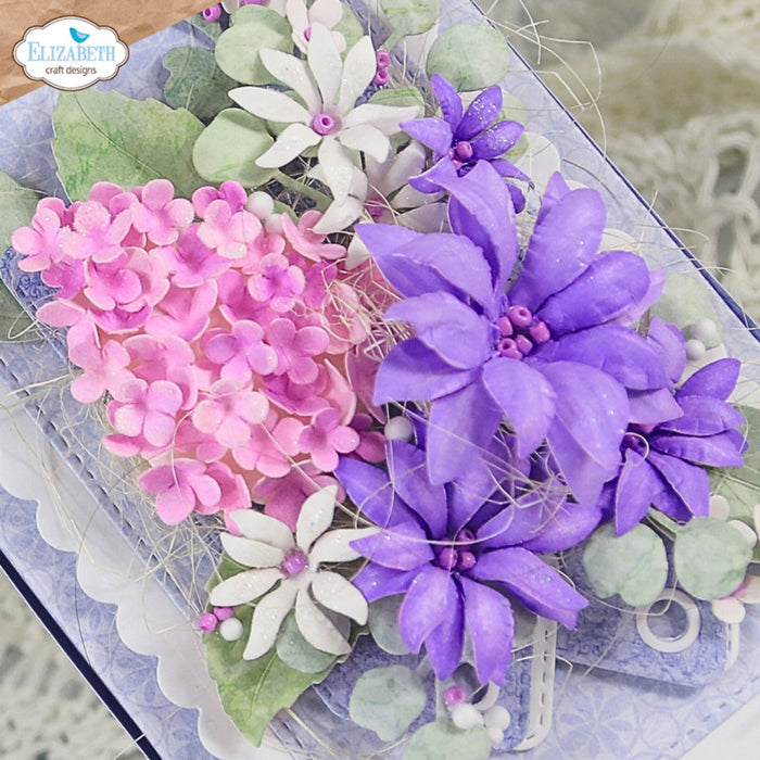 Elizabeth Craft - Metal Die - Dahlia. Available at Embellish Away located in Bowmanville Ontario Canada. Example by brand ambassador.