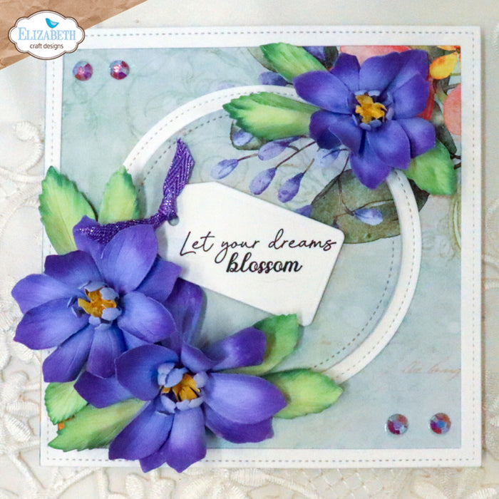 Elizabeth Craft - Metal Die - Lenten Rose. Available at Embellish Away located in Bowmanville Ontario Canada. Example by brand ambassador.