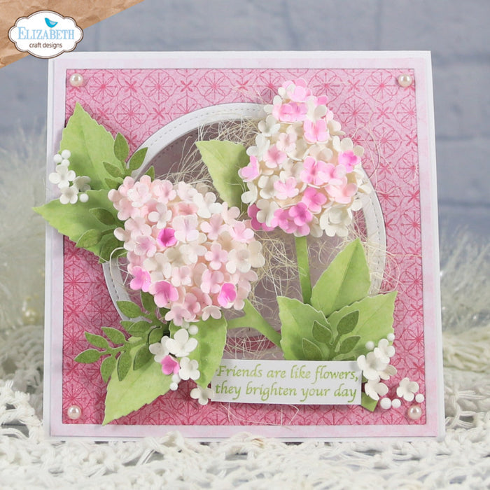 Elizabeth Craft - Metal Die - Panicle Hydrangea. Available at Embellish Away located in Bowmanville Ontario Canada. Example by brand ambassador.