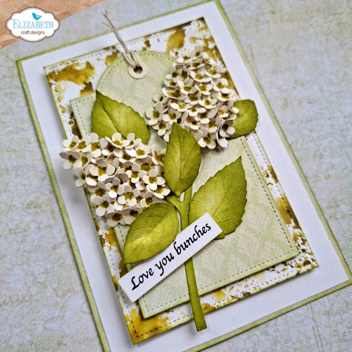 Elizabeth Craft - Metal Die - Panicle Hydrangea. Available at Embellish Away located in Bowmanville Ontario Canada. Example by brand ambassador.