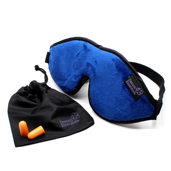 Luxury Blue Escape Sleep with eye cutouts Mask with earplugs