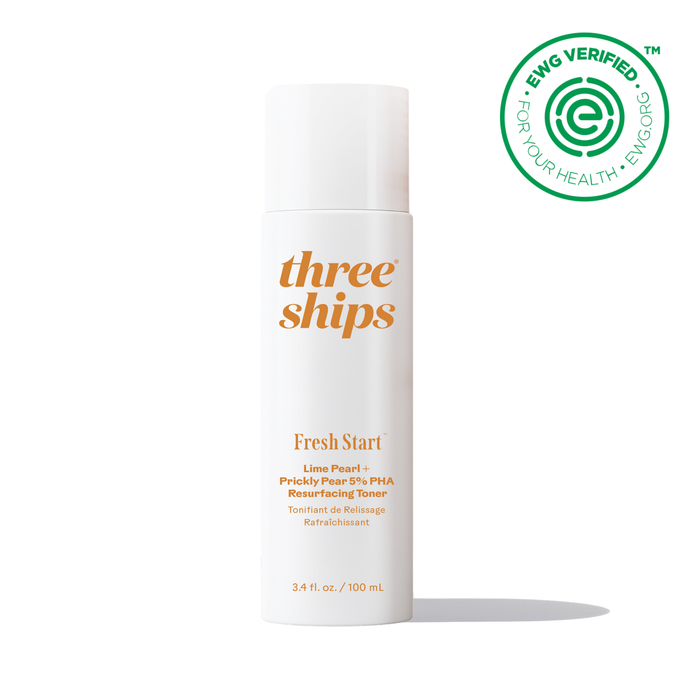 Three Ships-Fresh Start Lime Pearl + Prickly Pear 5% PHA Resurfacing Treatment-Skincare-628110639127_1_Front-The Detox Market |