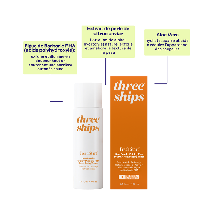 Three Ships-Fresh Start Lime Pearl + Prickly Pear 5% PHA Resurfacing Treatment-Skincare-628110639127_7_Benefits__FRENCH-The Detox Market |