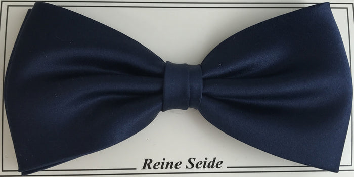 Gilt Edge Polyester Navy Bow