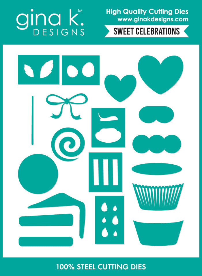 Gina K. Designs - Dies - Sweet Celebrations. Available at Embellish Away located in Bowmanville Ontario Canada.