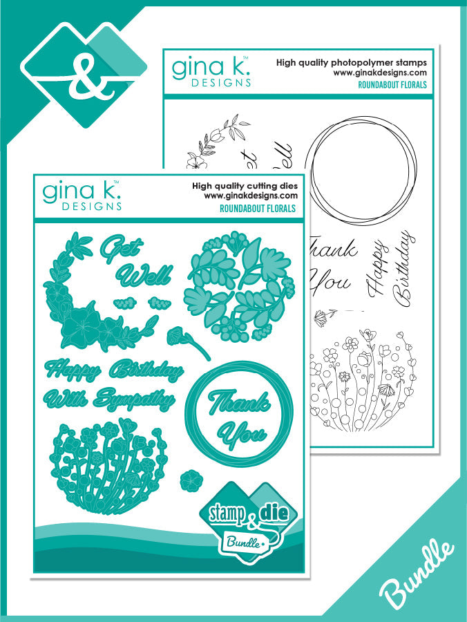 Gina K. Designs - Stamp & Dies - Roundabout Set by Debrah Warner. Available at Embellish Away located in Bowmanville Ontario Canada.