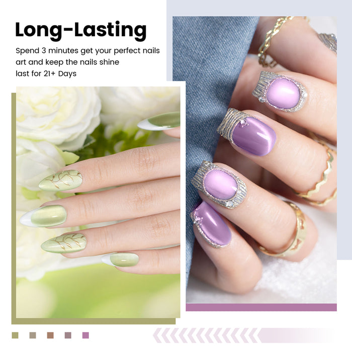 Gleaming Neutrals Amber Moonlight Cat Eye Gel Nail Polish Set 7.5 ml