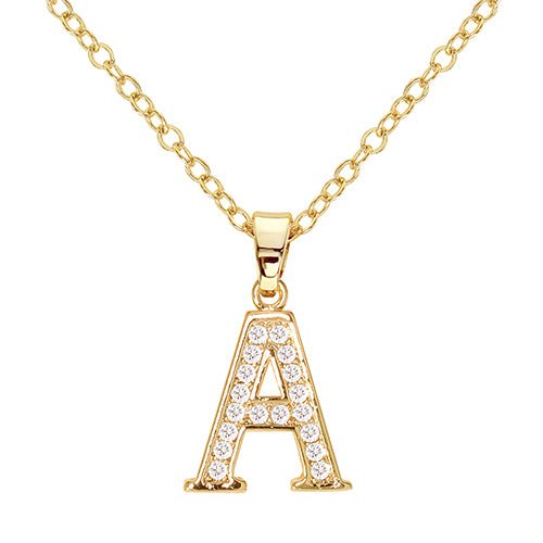 Gold Initial Necklace - ikatehouse