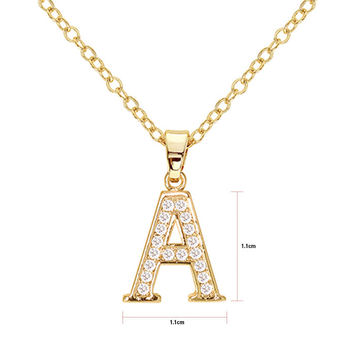 Gold Initial Necklace - ikatehouse