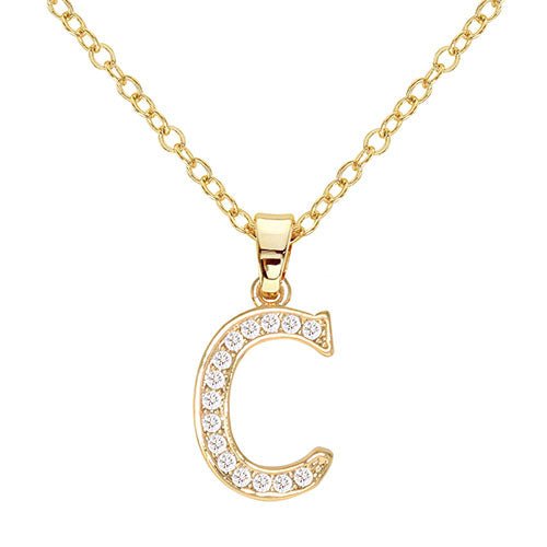Gold Initial Necklace - ikatehouse