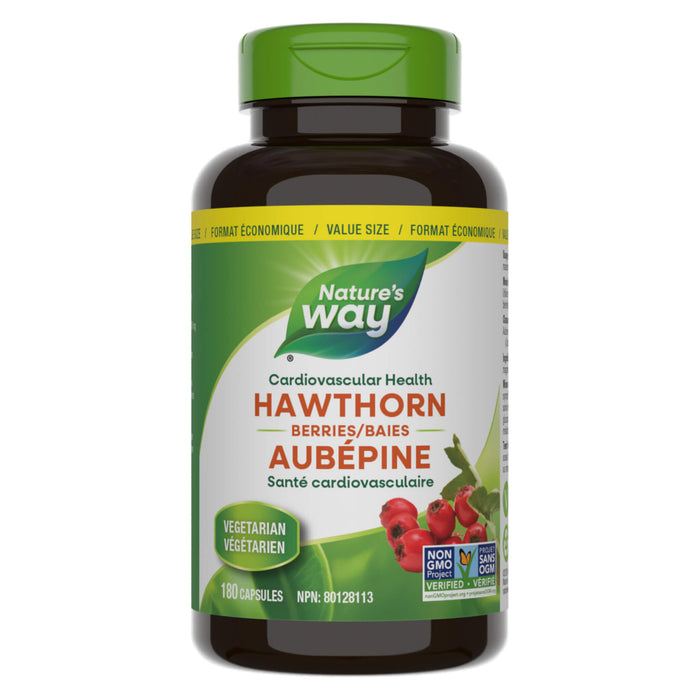 Bottle of Nature's Way Hawthorn Berries 180 Capsules