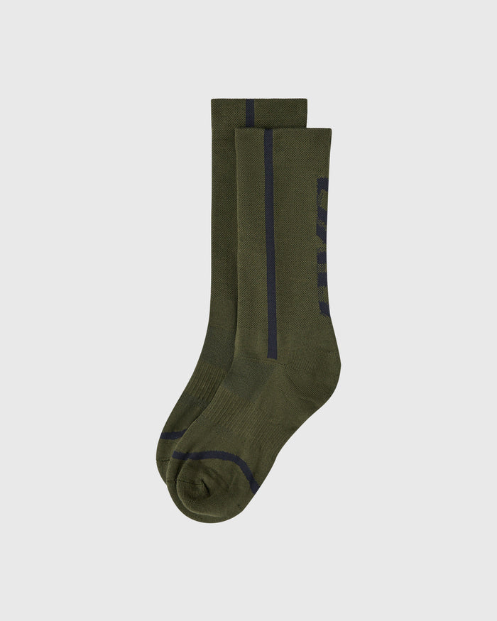 Heather Runner Socks - Deep Olive