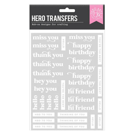 Hero Arts - Hero Transfers - Must Have Messages. Available at Embellish Away in Bowmanville Ontario Canada.