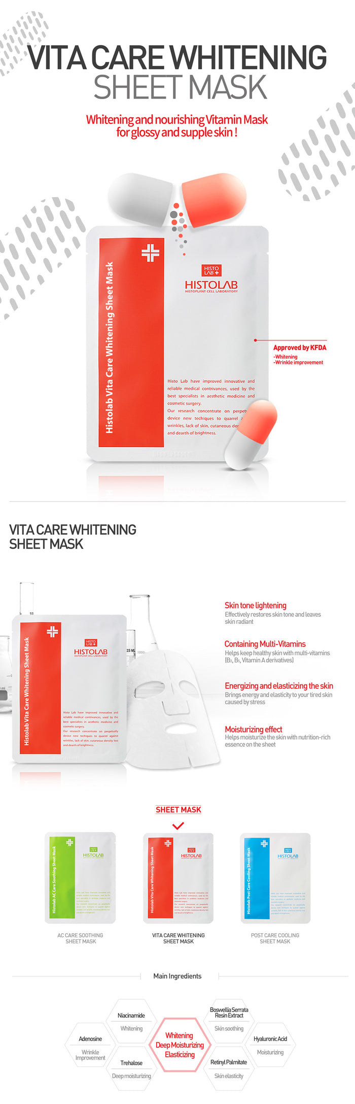 Histolab Vita Post-Care Brightening Sheet Mask