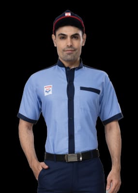 HP CLUB – HP Petrol Pump Complete Uniform Set. shirt Blue Check with Navy Blue Trouser & P-Cap