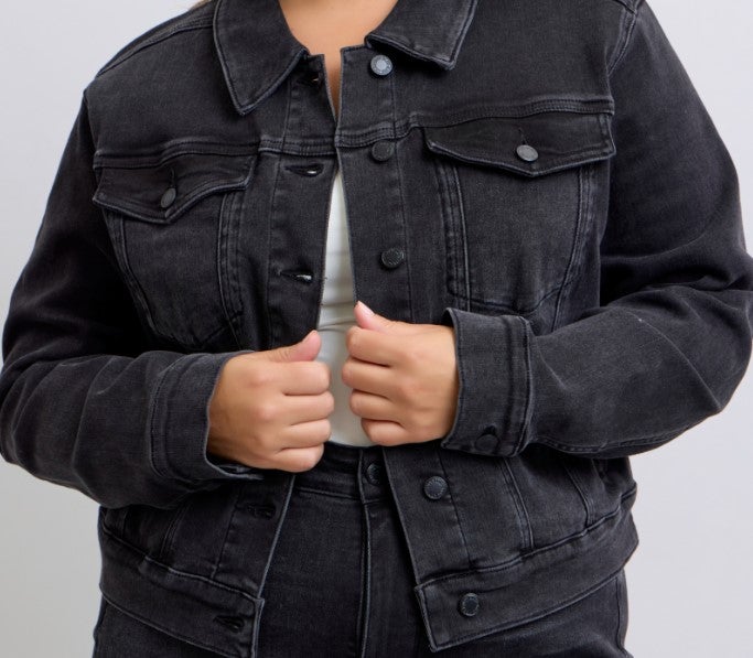 Judy Blue Black Denim Jacket