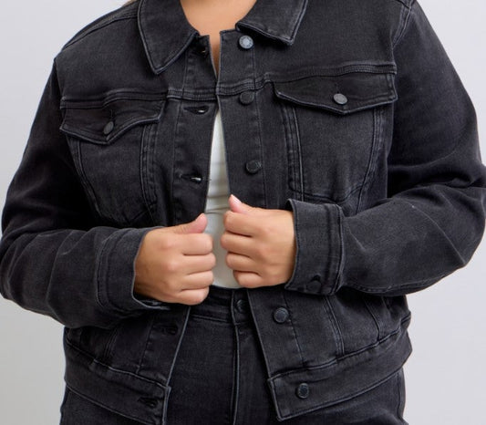 Judy Blue Black Denim Jacket