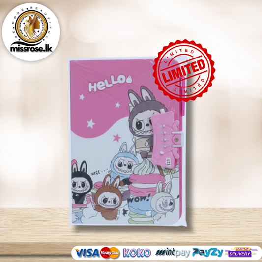 Labubu Lock Diary – Pink Edition