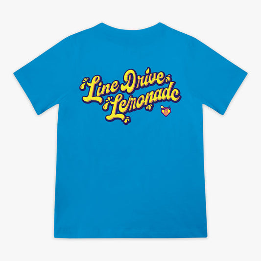 Blue Lemonade youth graphic tee — back view