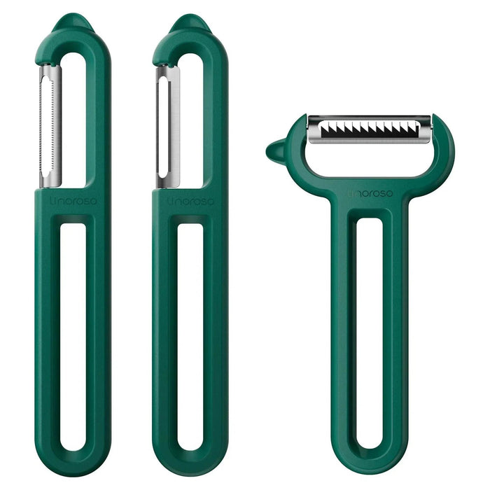 Linoroso 3 Pieces Vegetable Peeler Set with Straight Peeler - Linoroso