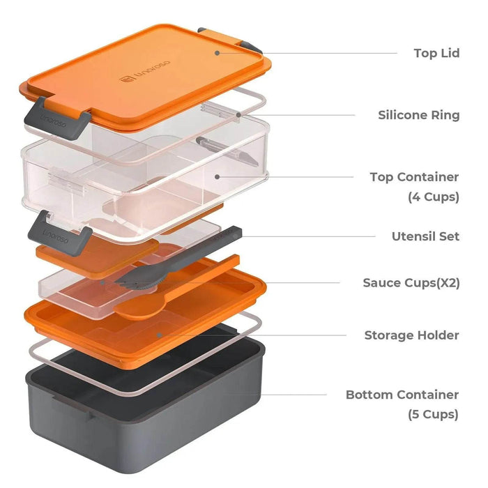 Linoroso Bento Box-Lava Orange - Linoroso