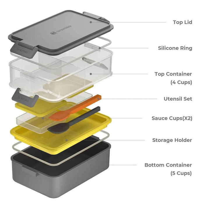 Linoroso Bento Box-Ultimate Gray - Linoroso