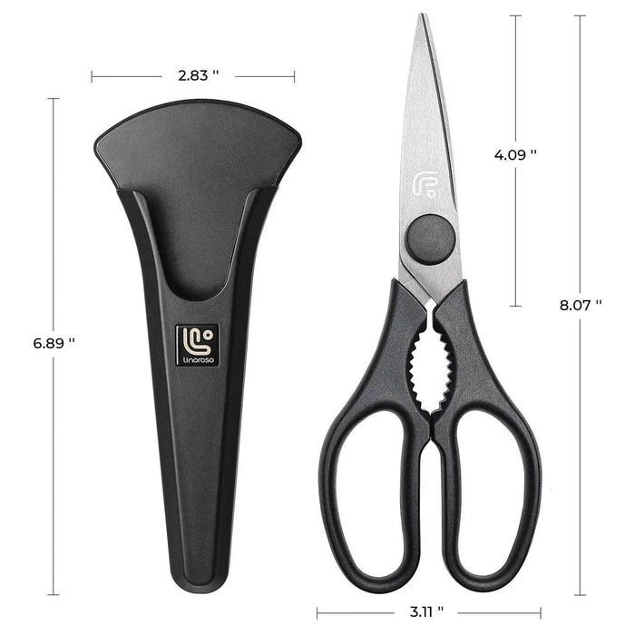 Linoroso Kitchen Scissors (Black) - Linoroso
