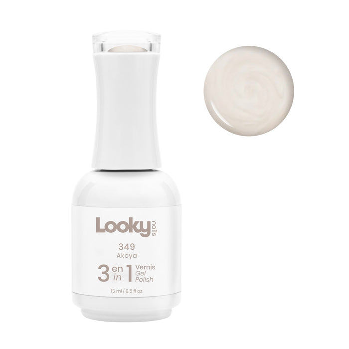 Looky Vernis Gel 3 en 1 #349 Akoya (Collection Nacre de Perle)