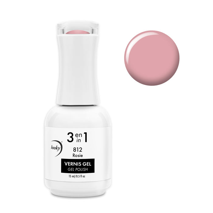 Looky Vernis Gel 3 en 1 #812 Rosie (Collection Après-Ski)