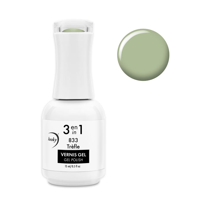Looky Vernis Gel 3 en 1 #833 Trèfle (Collection Effluves de Printemps) (EXCLUSIVITÉ WEB)
