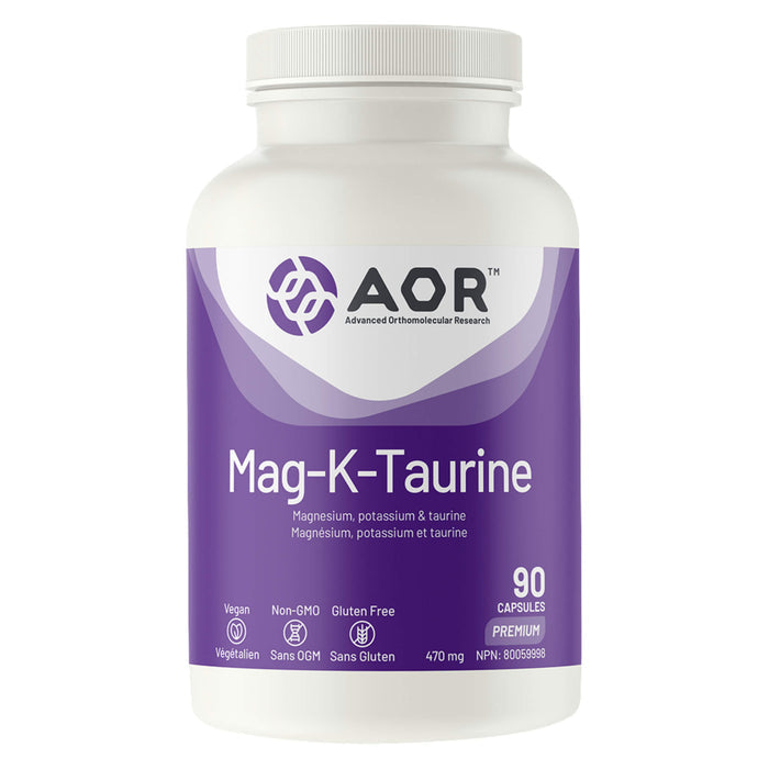 Bottle of AOR Mag - K - Taurine 90 Capsules